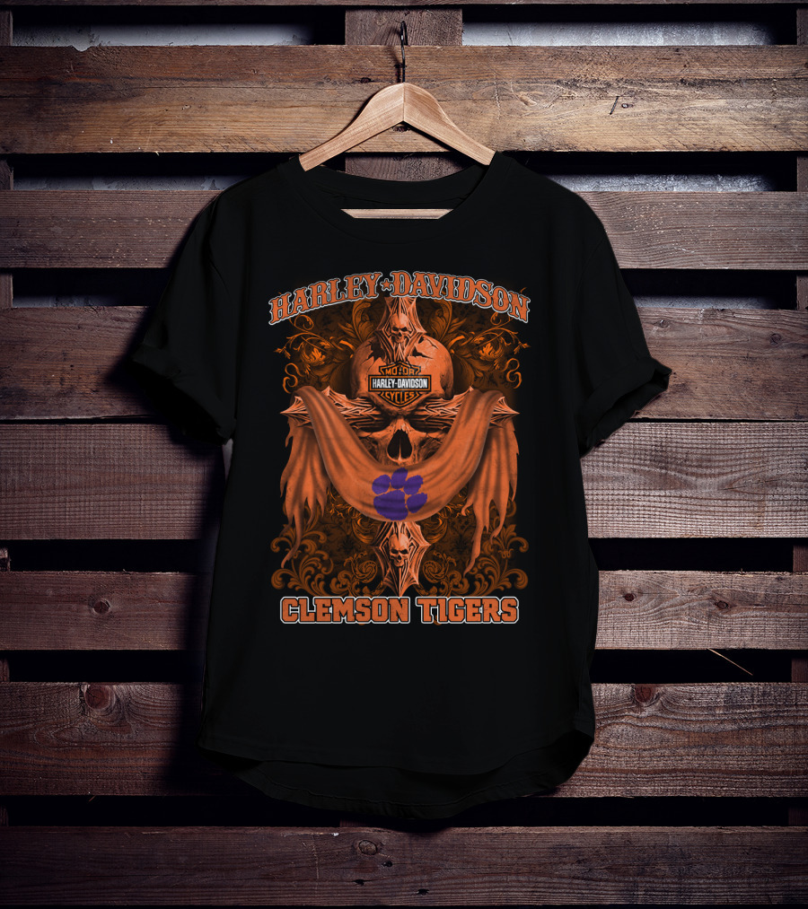 Harley Davidson Motor Cycles Clemson Tigers T-Shirt