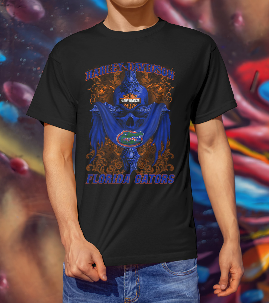 Harley Davidson Motorcycles Florida Gators Ncaa 84 T-Shirt