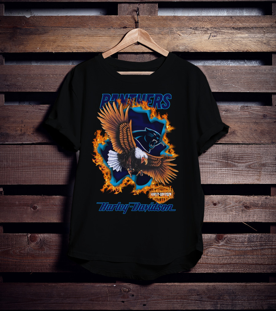 Panthers Harley Davidson Nfl 84 Carolina Eagles T-Shirt