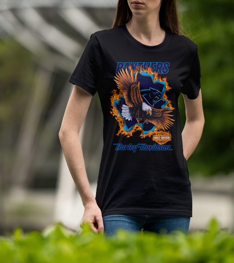 Panthers Harley Davidson Nfl 84 Carolina Eagles T-Shirt