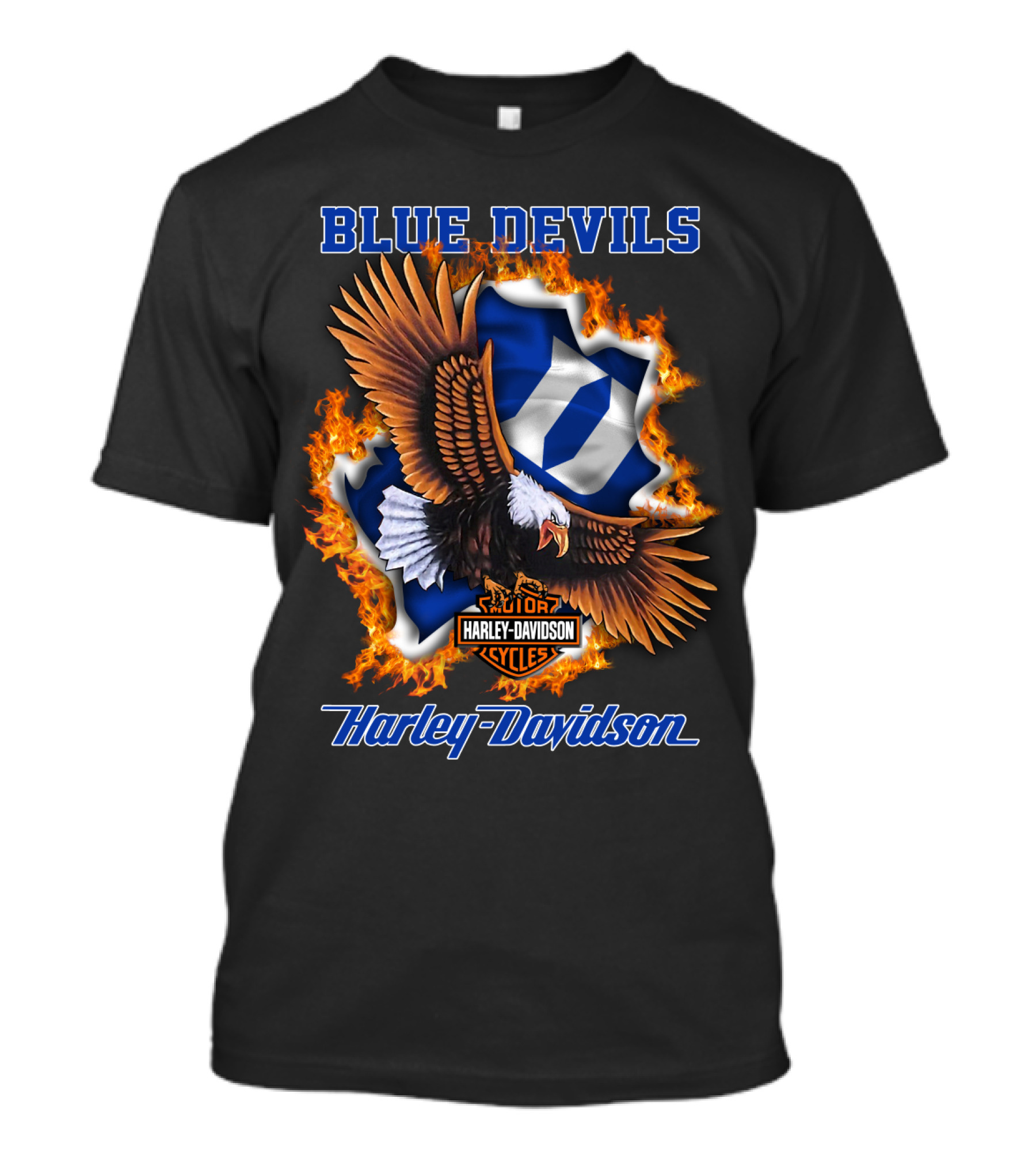 Blue Devils Harley Davidson Ncaa Duke 04.08 T-Shirt