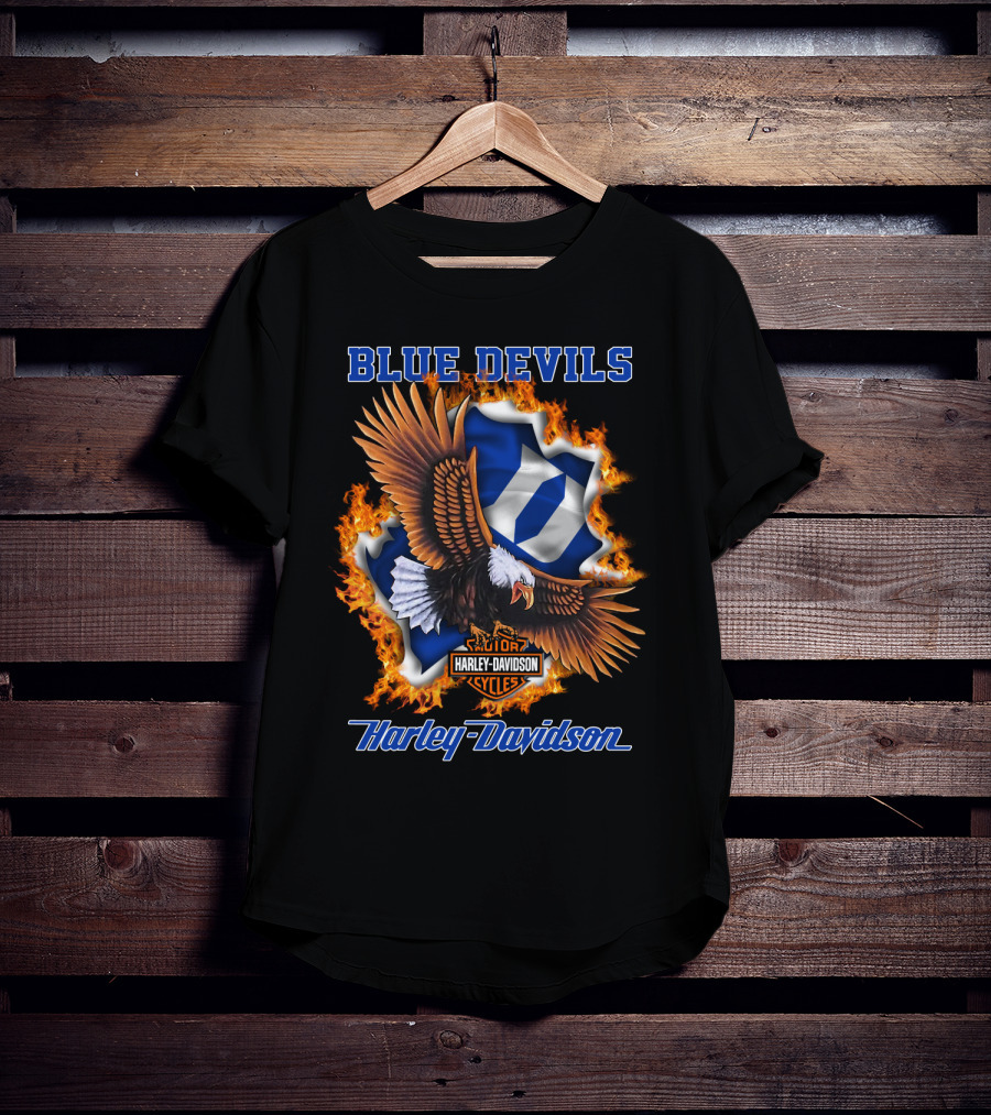 Blue Devils Harley Davidson Ncaa Duke 04.08 T-Shirt