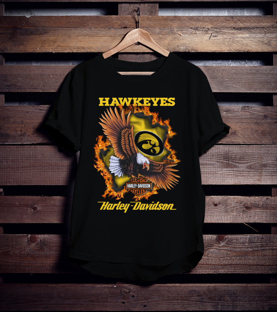 Hawkeyes Harley Davidson Cycles Hd Ncaa 04.08 Iowa Hawkeyes T-Shirt