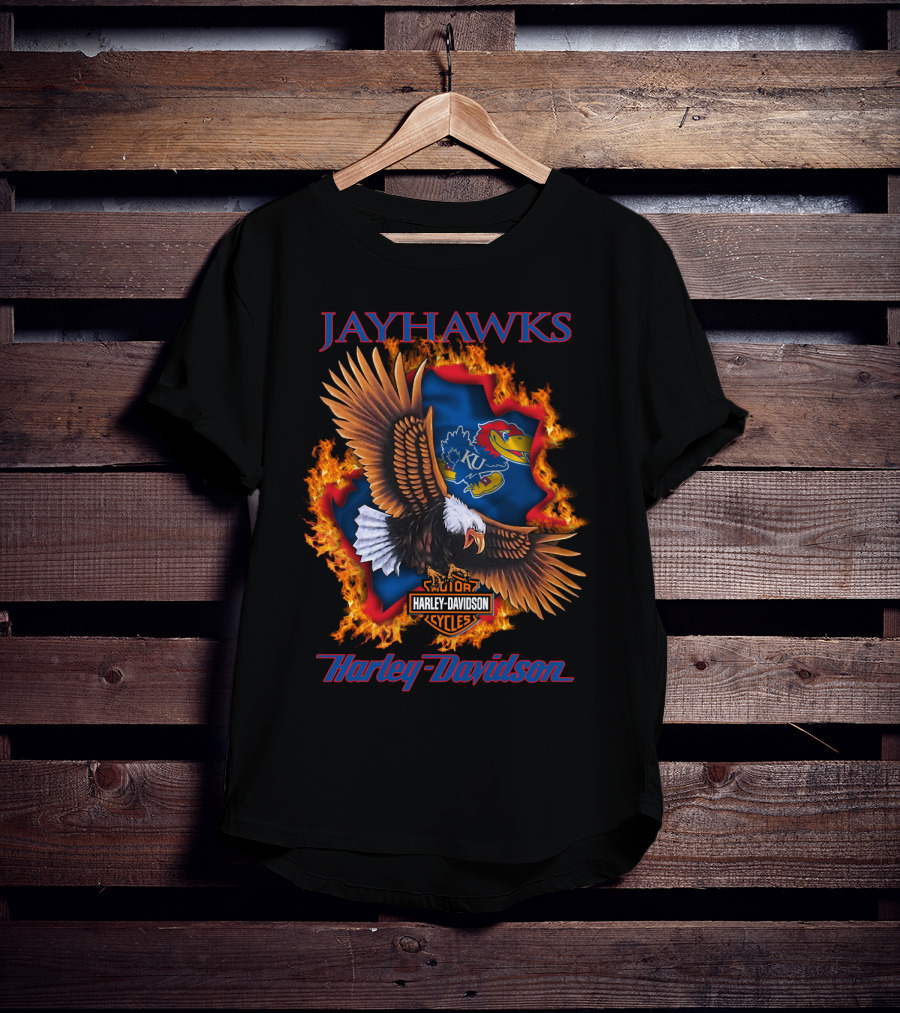 Jayhawks Harley Davidson Ncaa Kansas 04 Kansas Jayhawks T-Shirt