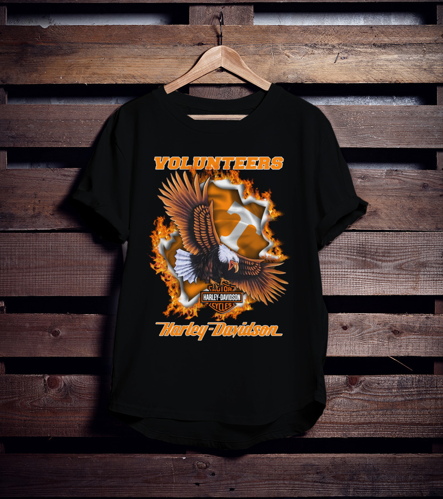 Volunteers Harley Davidson Eagle Tennessee Volunteers T-Shirt