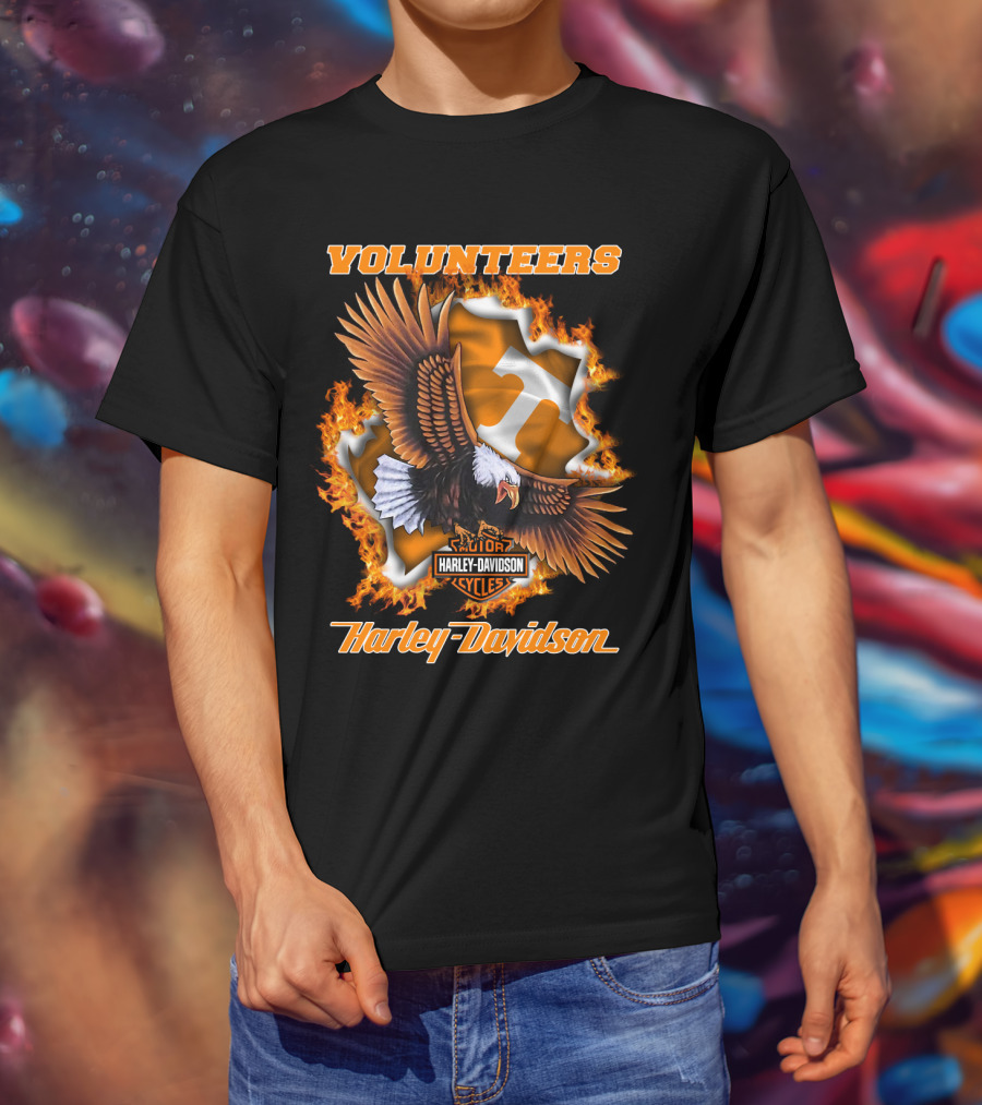 Volunteers Harley Davidson Eagle Tennessee Volunteers T-Shirt