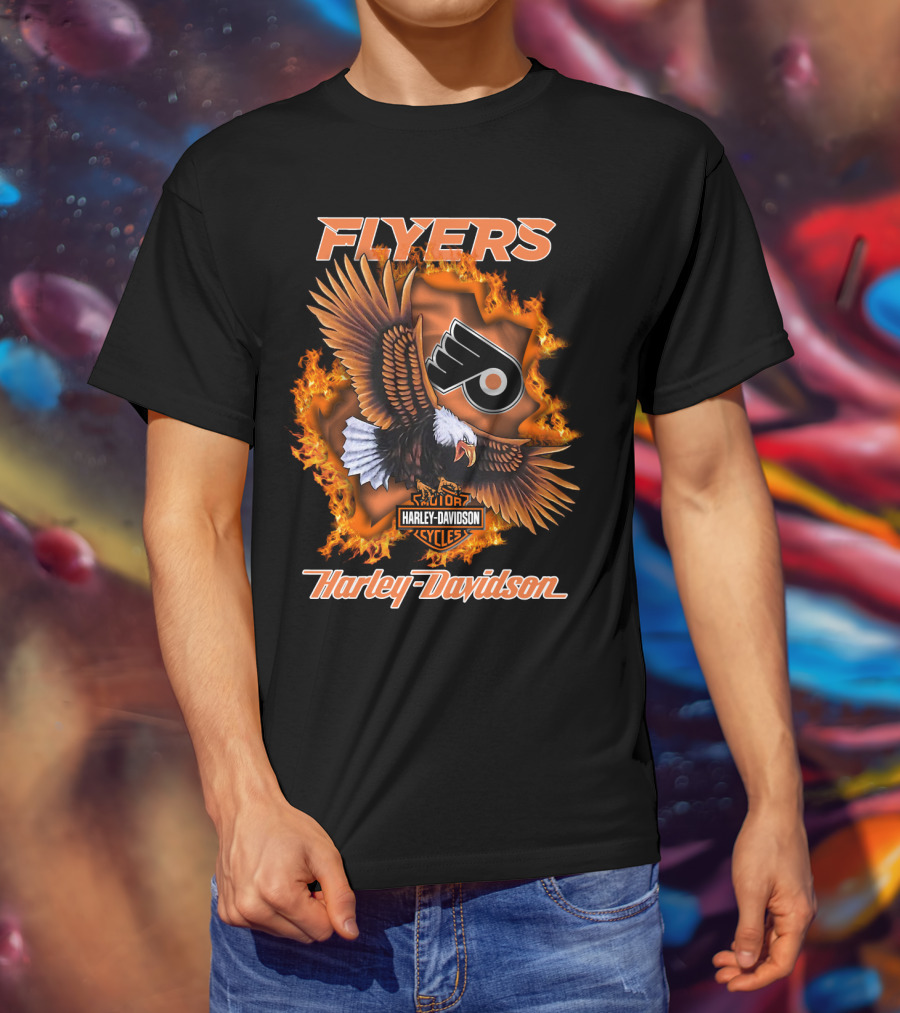 Flyers Harley Davidson Philadelphia Flyers Nhl 1204 T-Shirt