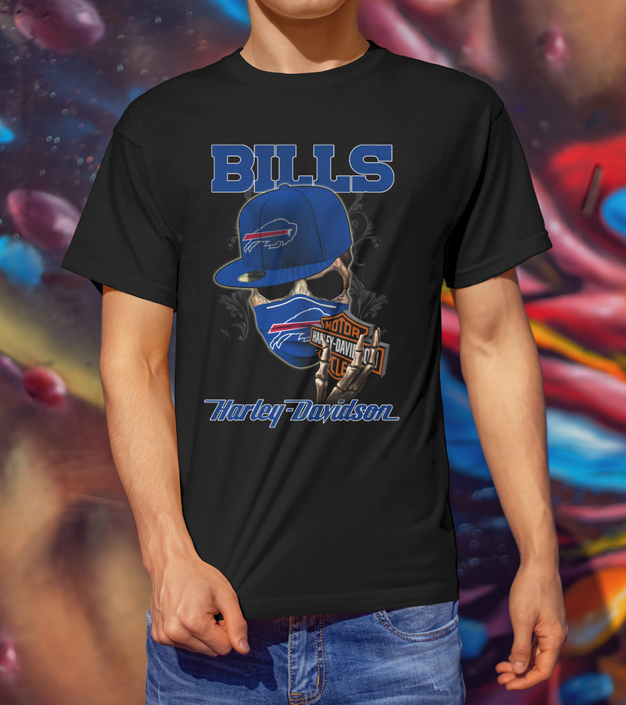 Bills Harley Davidson Nfl Buffalo Bills Harley Davidson Motorcycles T-Shirt