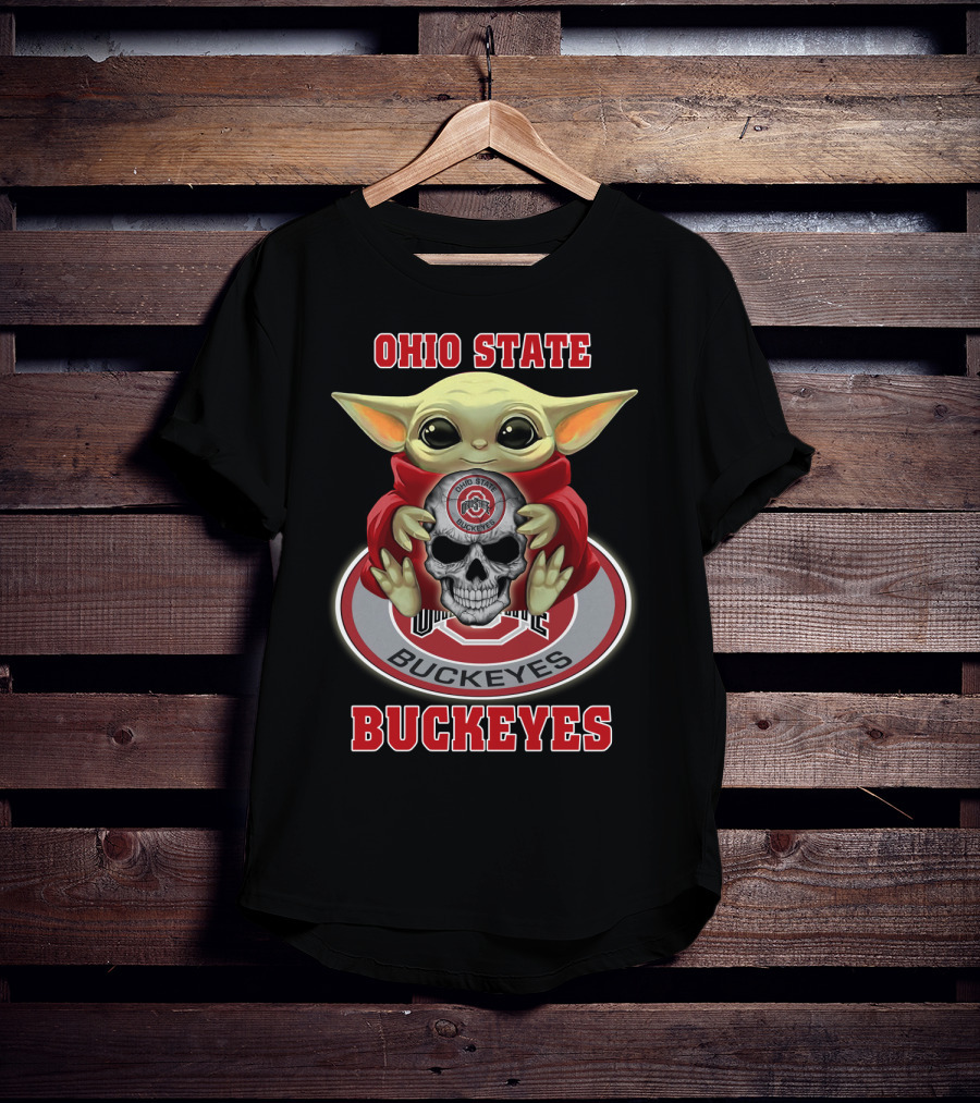 Ohio State Buckeyes Yoda Holding Skull T-Shirt