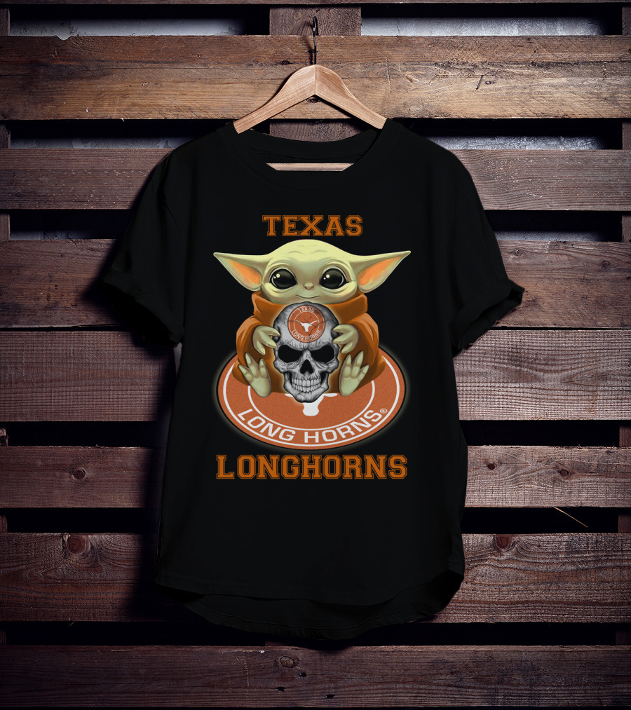 Texas Longhorns Baby Creature With Skull And Orange T-Shirt