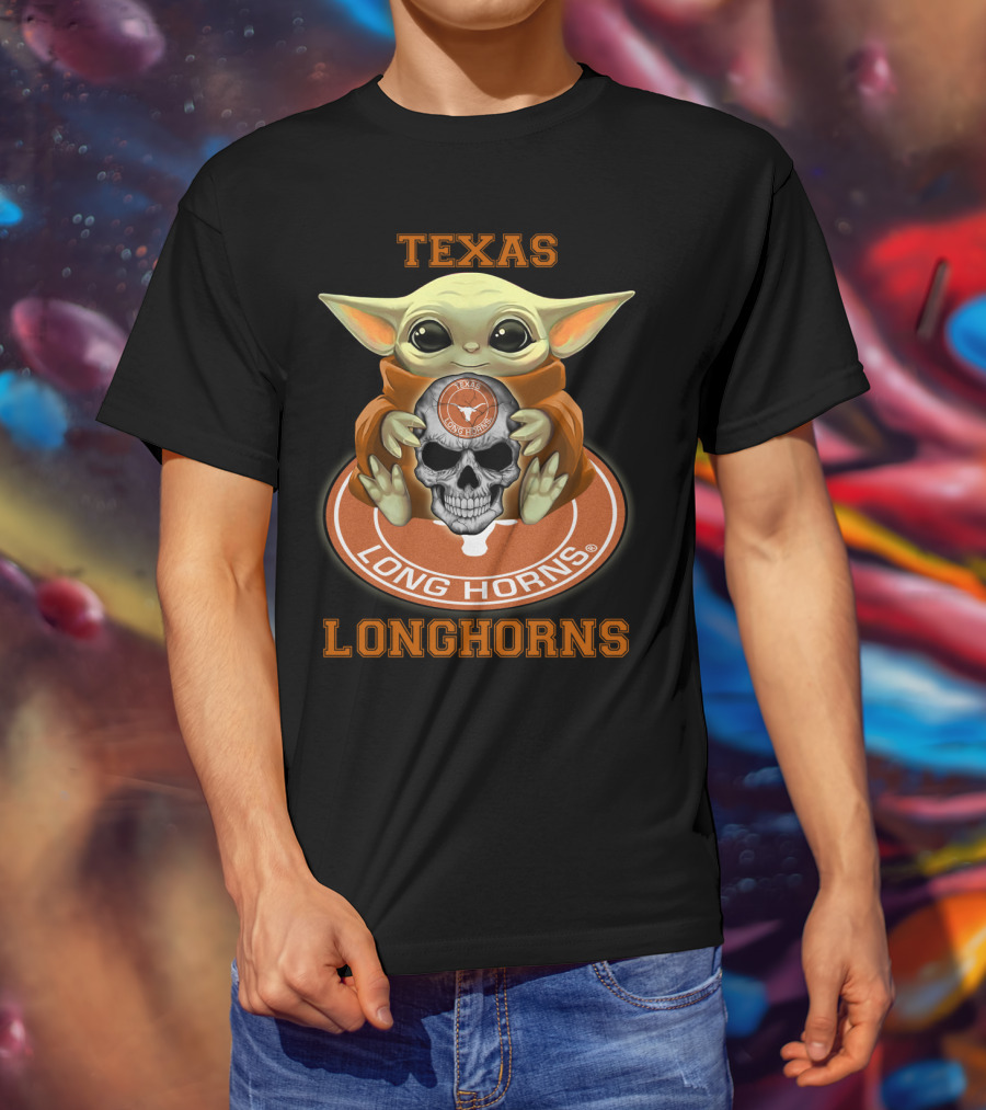Texas Longhorns Baby Creature With Skull And Orange T-Shirt