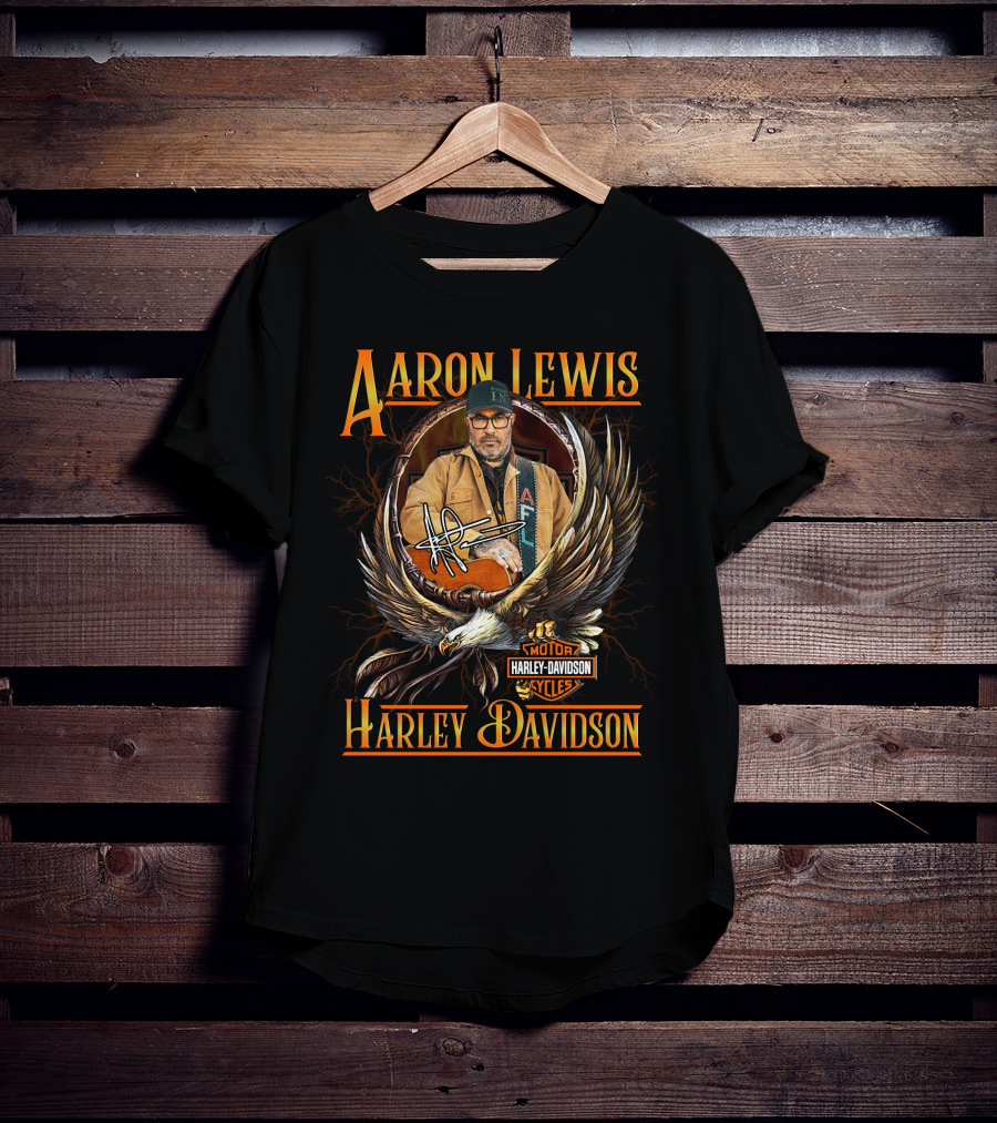 Aaron Lewis Harley Davidson Motor Cycles Hd198 T-Shirt