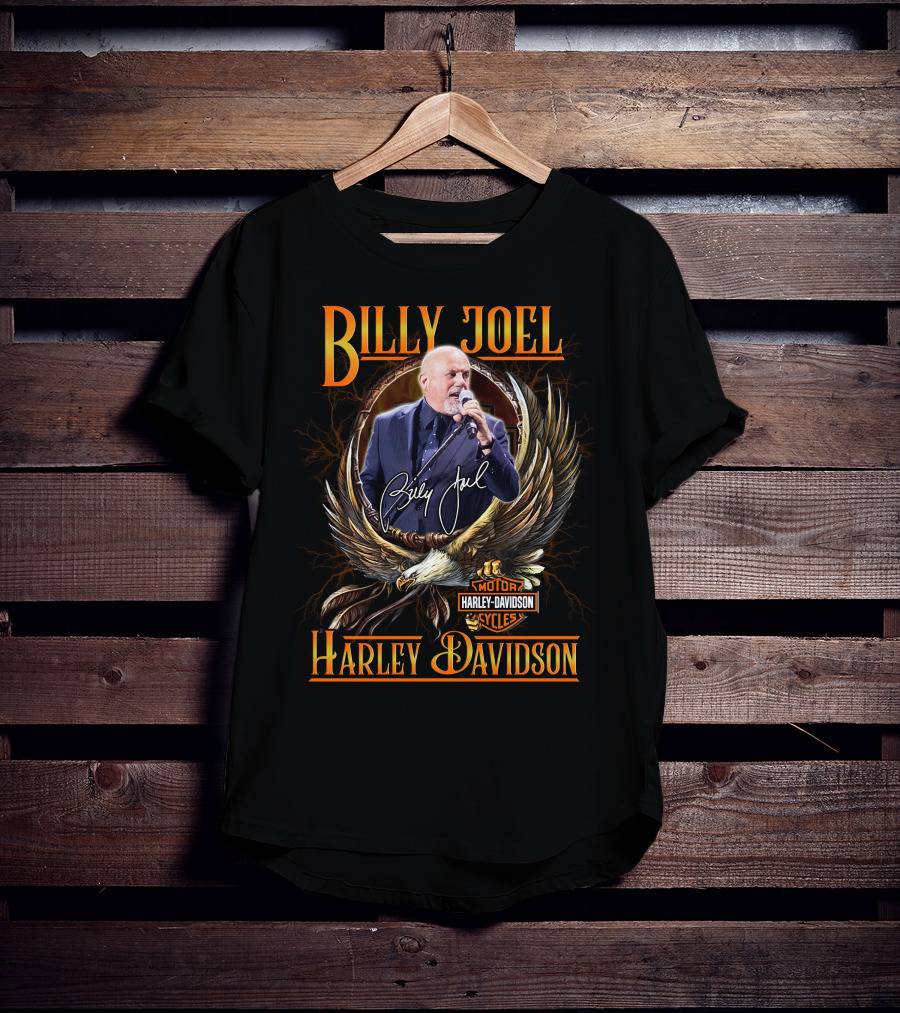 Billy Joel Harley Davidson Motorcycles Eagle T-Shirt