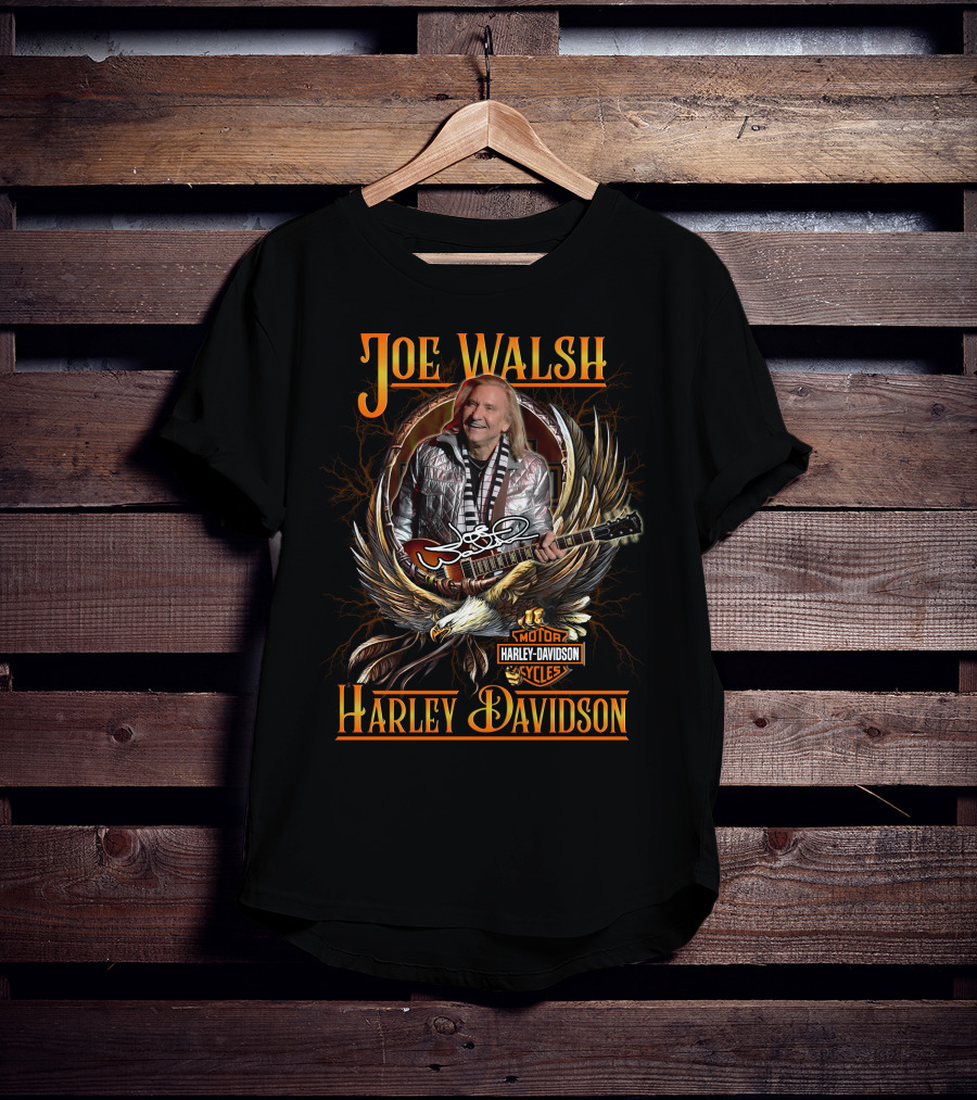 Joe Walsh Harley Davidson Motor Cycles Eagle T-Shirt
