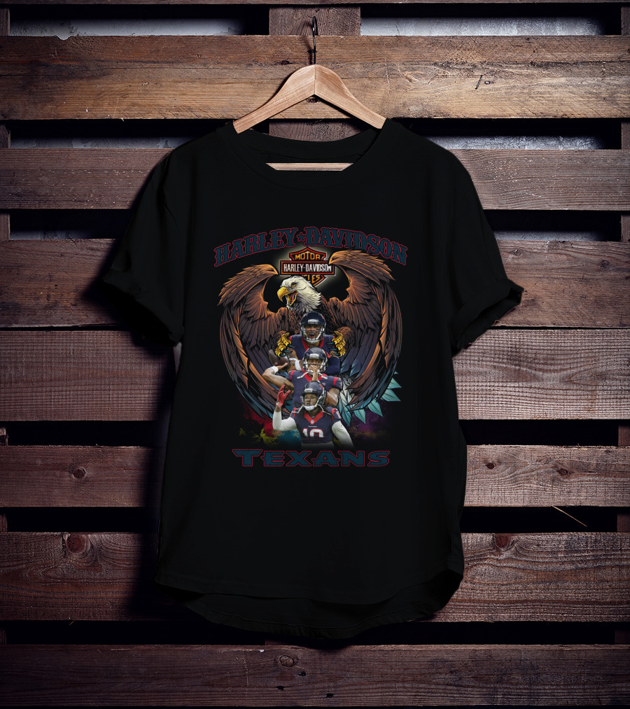Harley Davidson Motor Eagle Houston Texans T-Shirt