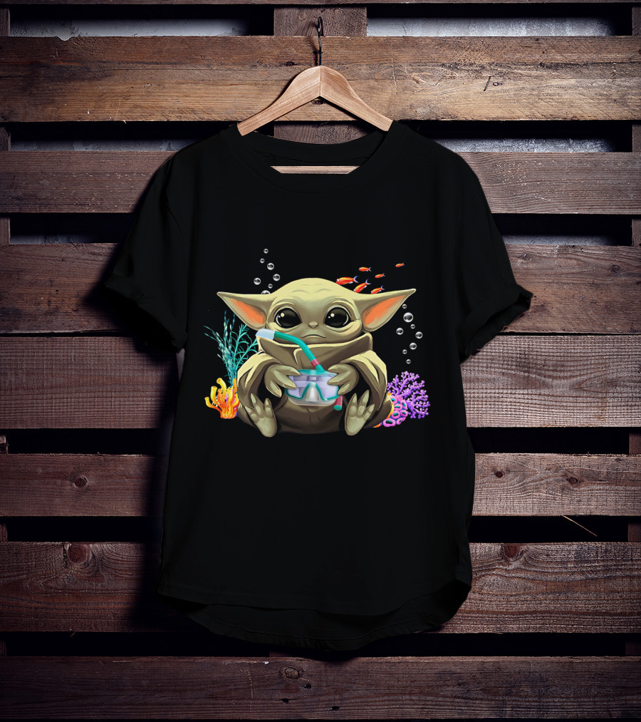 Yoda Scuba Diving Cute Underwater Adventure T-Shirt
