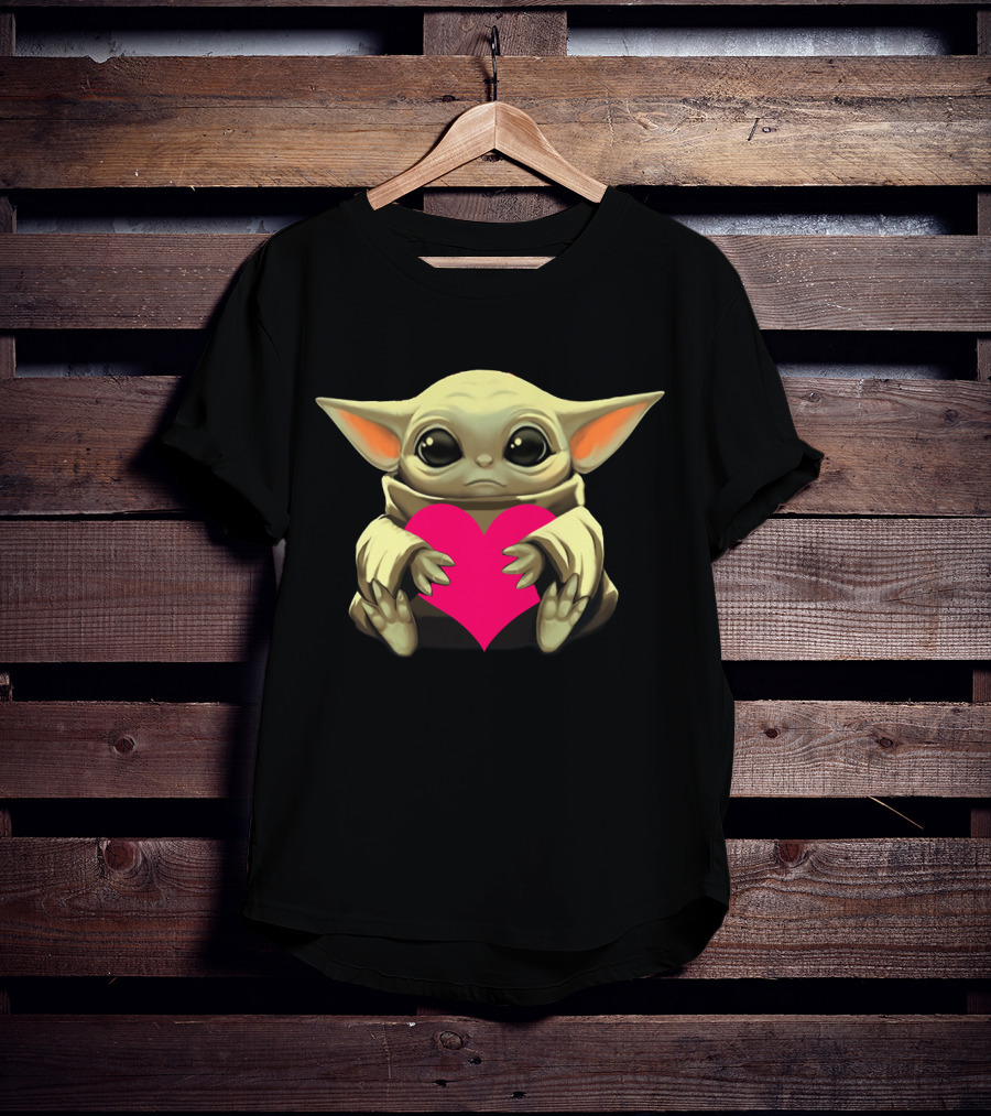 Love Baby Yoda Heart Hug T-Shirt