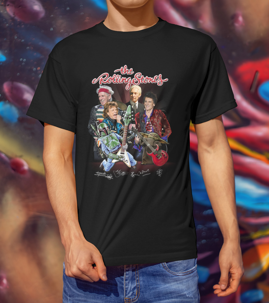 Band The Rolling Stones Star Wars Characters T-Shirt