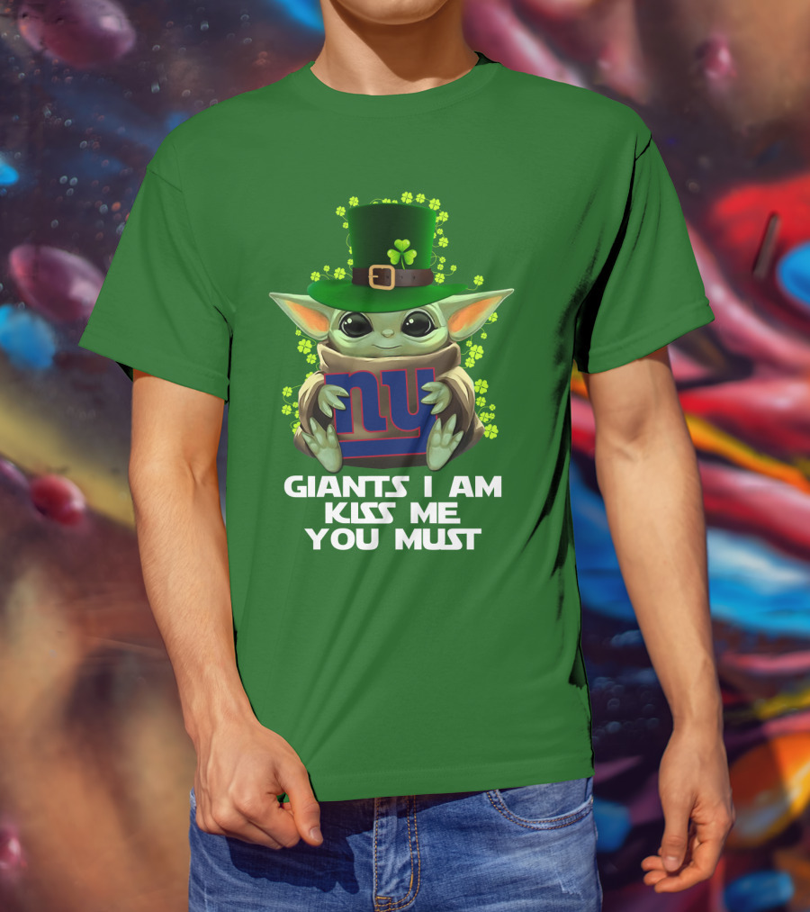 Giants I Am Kiss Me You Must Nyg Shamrock Hat T-Shirt