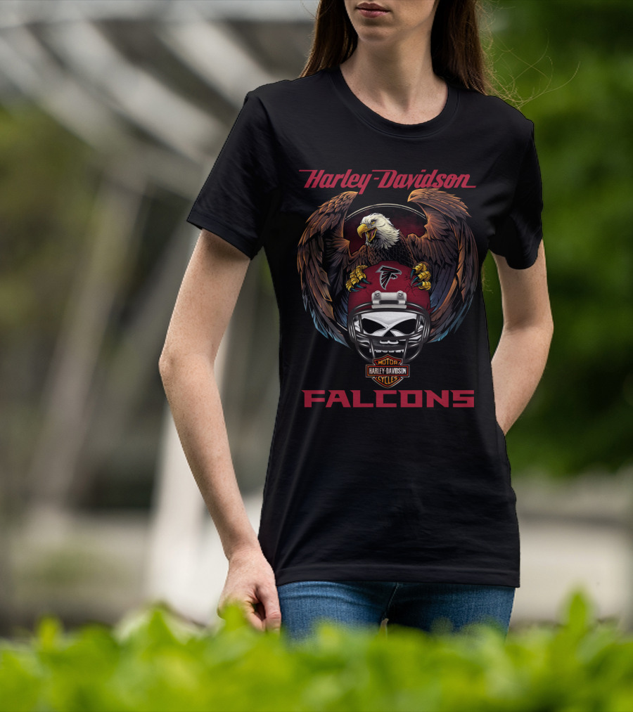 Harley Davidson Motorcycles Falcons Af Eagle Helmet T-Shirt