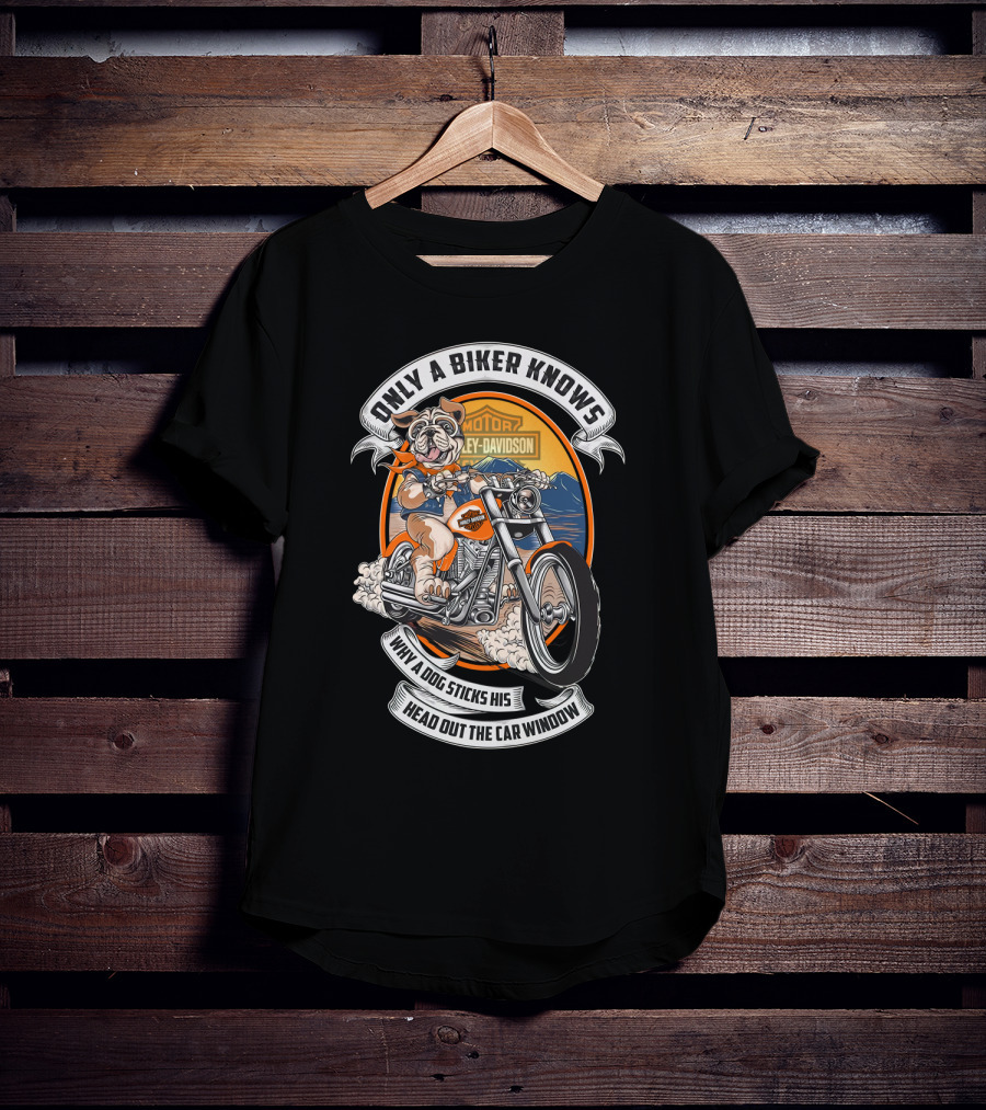Hta 17 10 Bull Dog Only A Biker Knows Harley Davidson T-Shirt