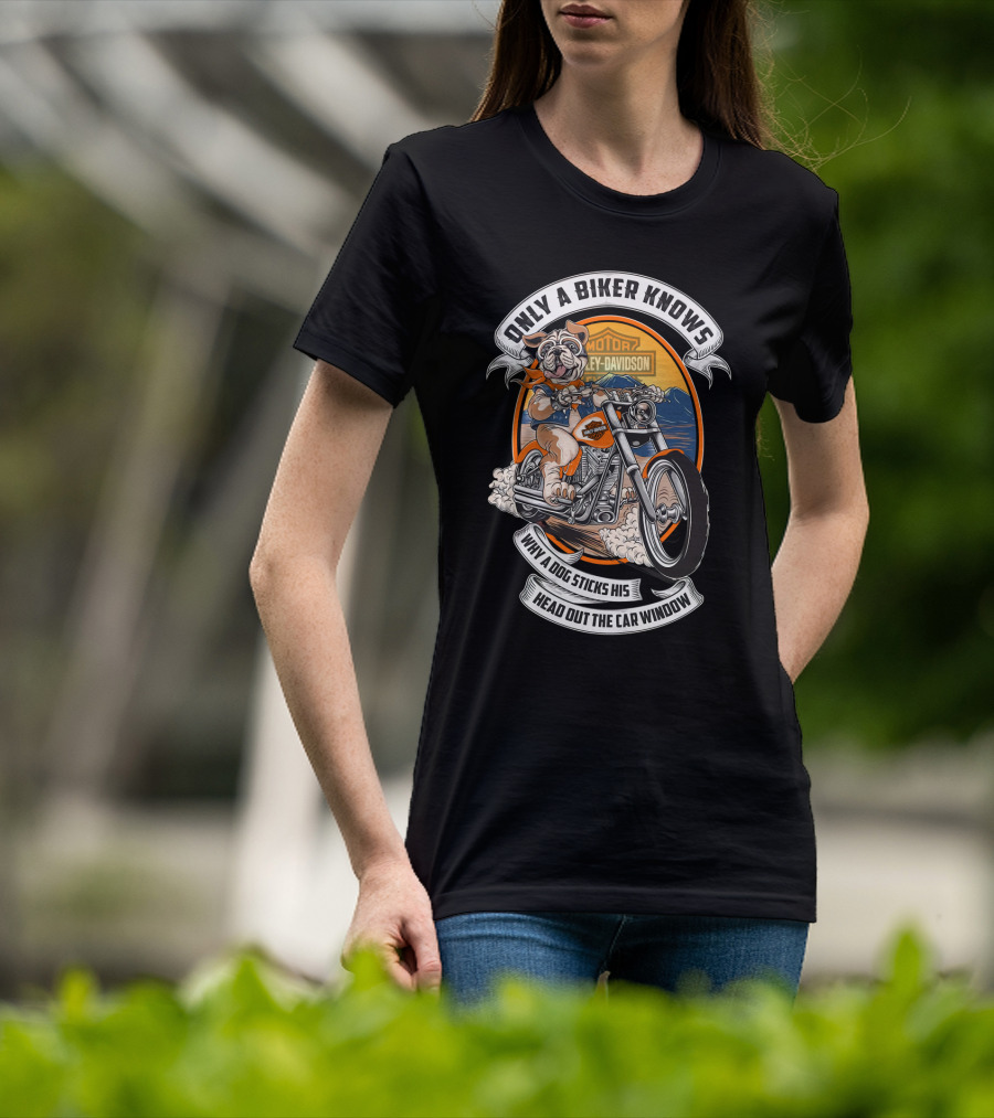 Hta 17 10 Bull Dog Only A Biker Knows Harley Davidson T-Shirt