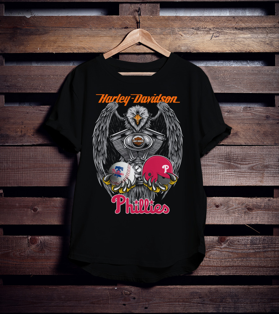 Harley Davidson Eagles Phillies Mlb 46 Pp1 T-Shirt