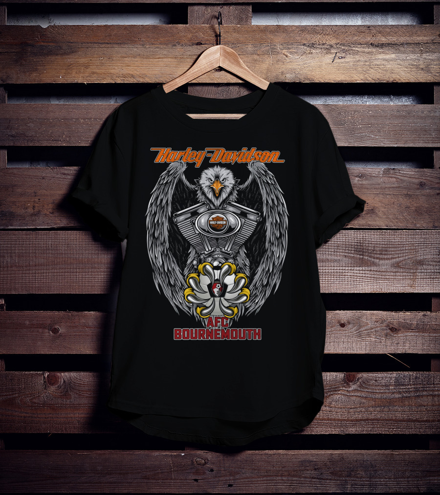 Harley Davidson Eagle Engine Afc Bournemouth T-Shirt