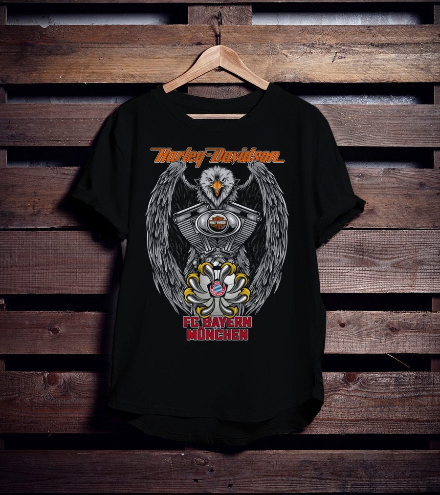 Harley Davidson Eagle Engine Fc Bayern München T-Shirt