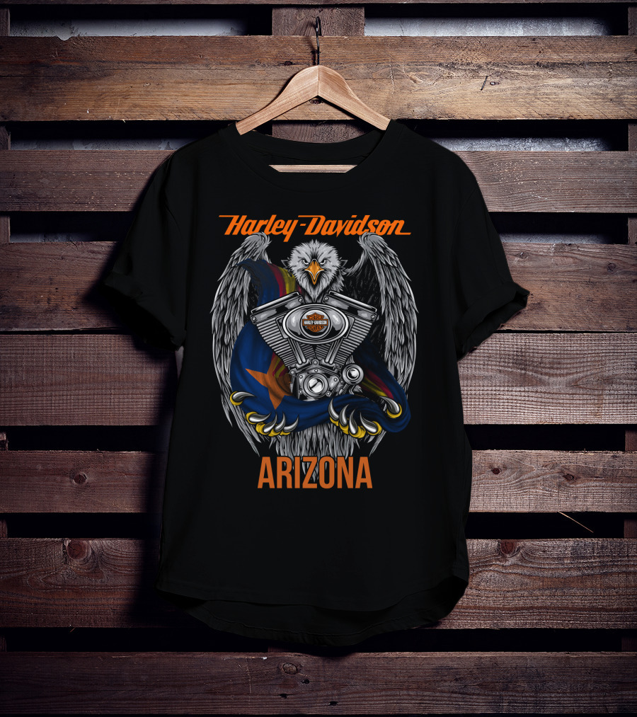Harley Davidson Eagle Engine Arizona T-Shirt