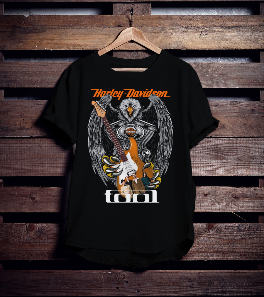 Harley Davidson Eagle Guitar Tool Band 53 T-Shirt