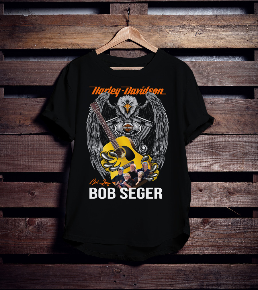 Harley Davidson Eagle Guitar Bob Seger Signature T-Shirt