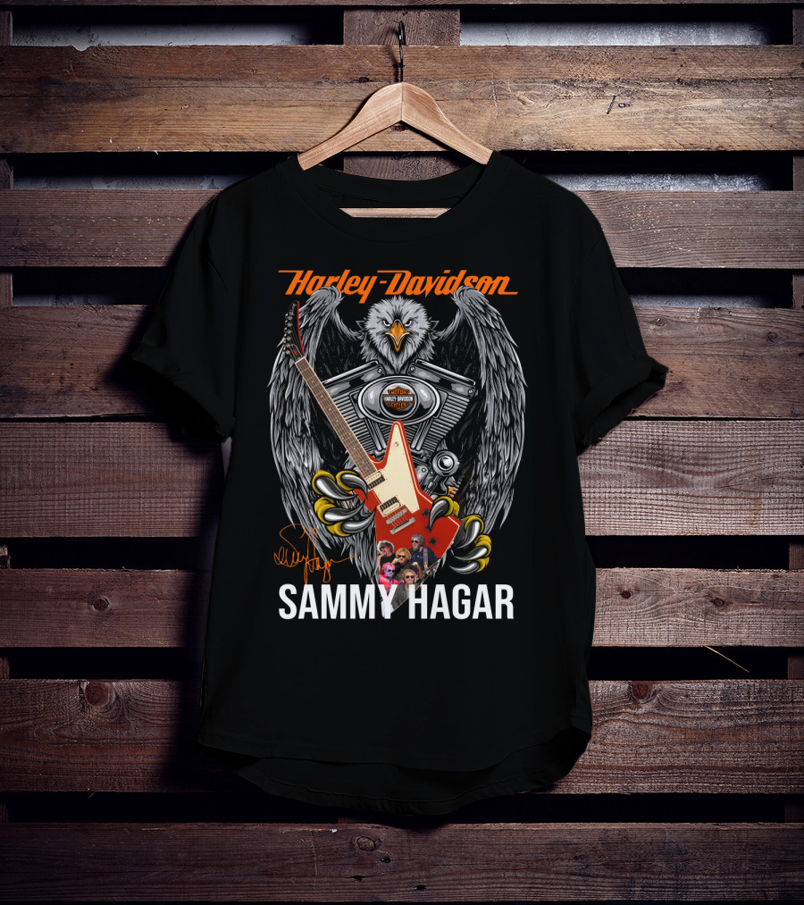 Harley Davidson Sammy Hagar 46 Eagle Guitar T-Shirt
