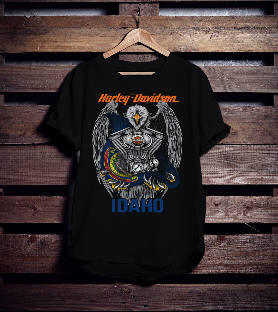 Harley Davidson Idaho Eagle Engine T-Shirt