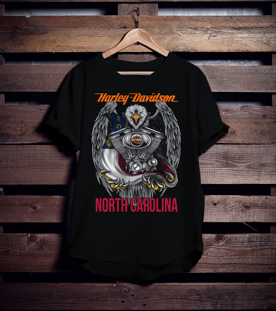 Harley Davidson Eagle Engine North Carolina T-Shirt