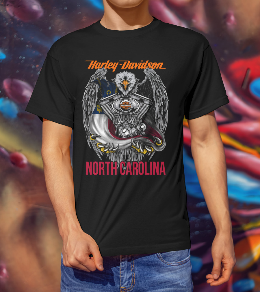 Harley Davidson Eagle Engine North Carolina T-Shirt