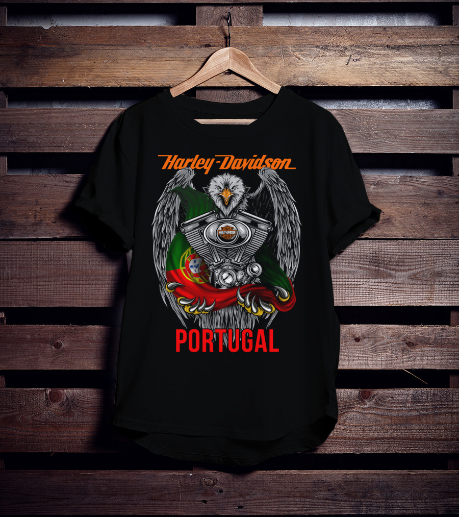 Harley Davidson Portugal Eagle Engine T-Shirt