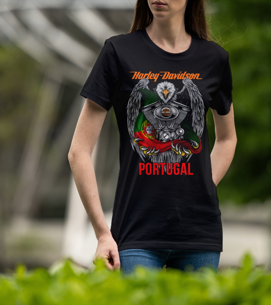 Harley Davidson Portugal Eagle Engine T-Shirt