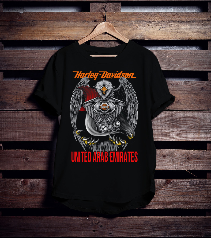 Harley Davidson Eagle Engine United Arab Emirates T-Shirt