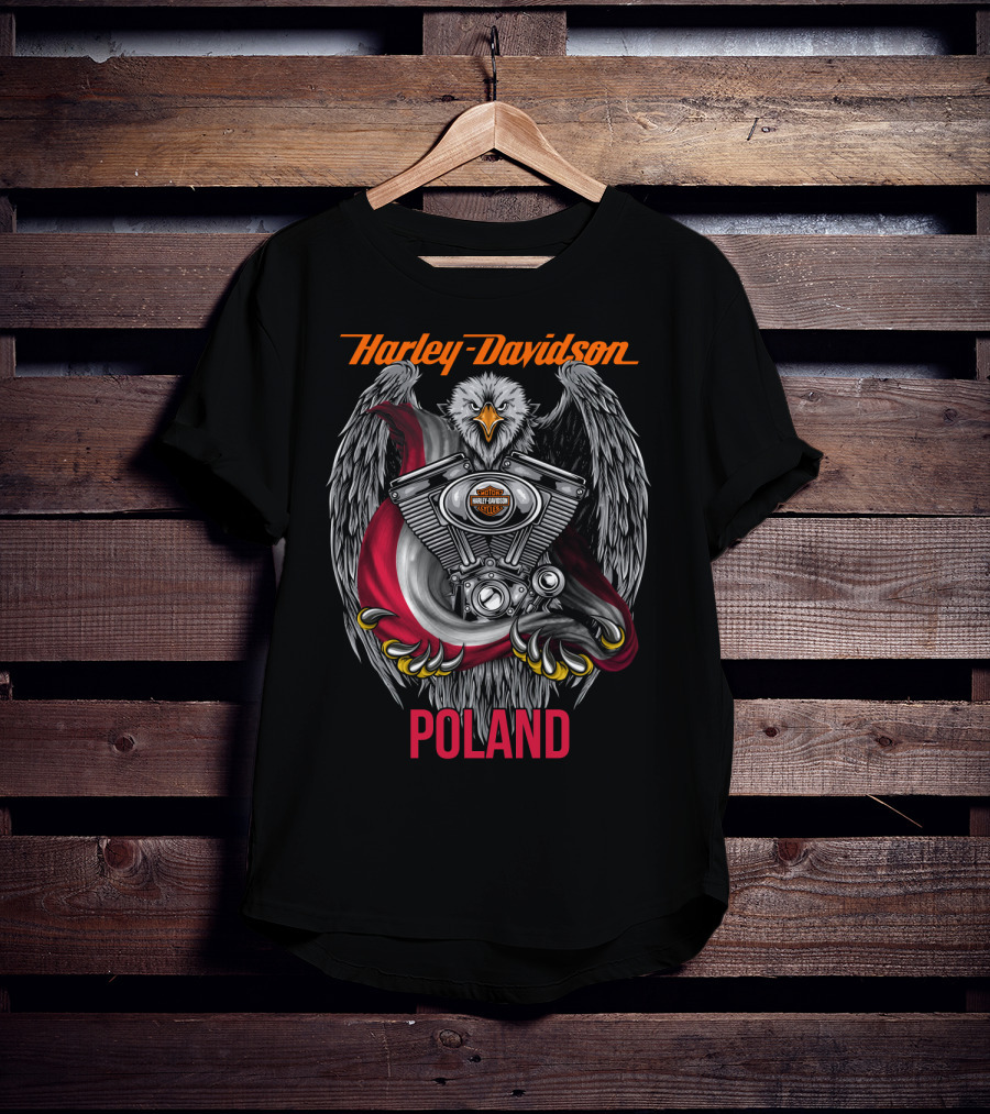 Harley Davidson Poland Eagle Engine T-Shirt