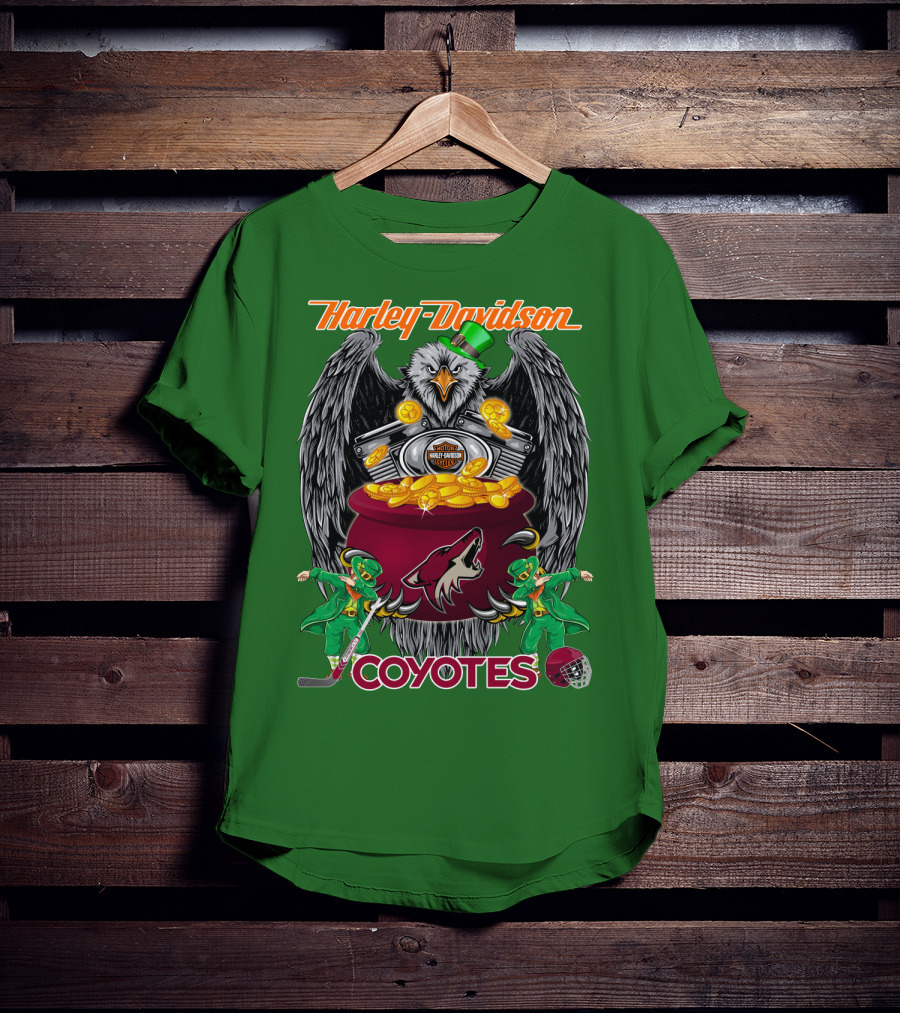 Harley Davidson Coyotes Nhl Arizona St. Patrick's Day T-Shirt