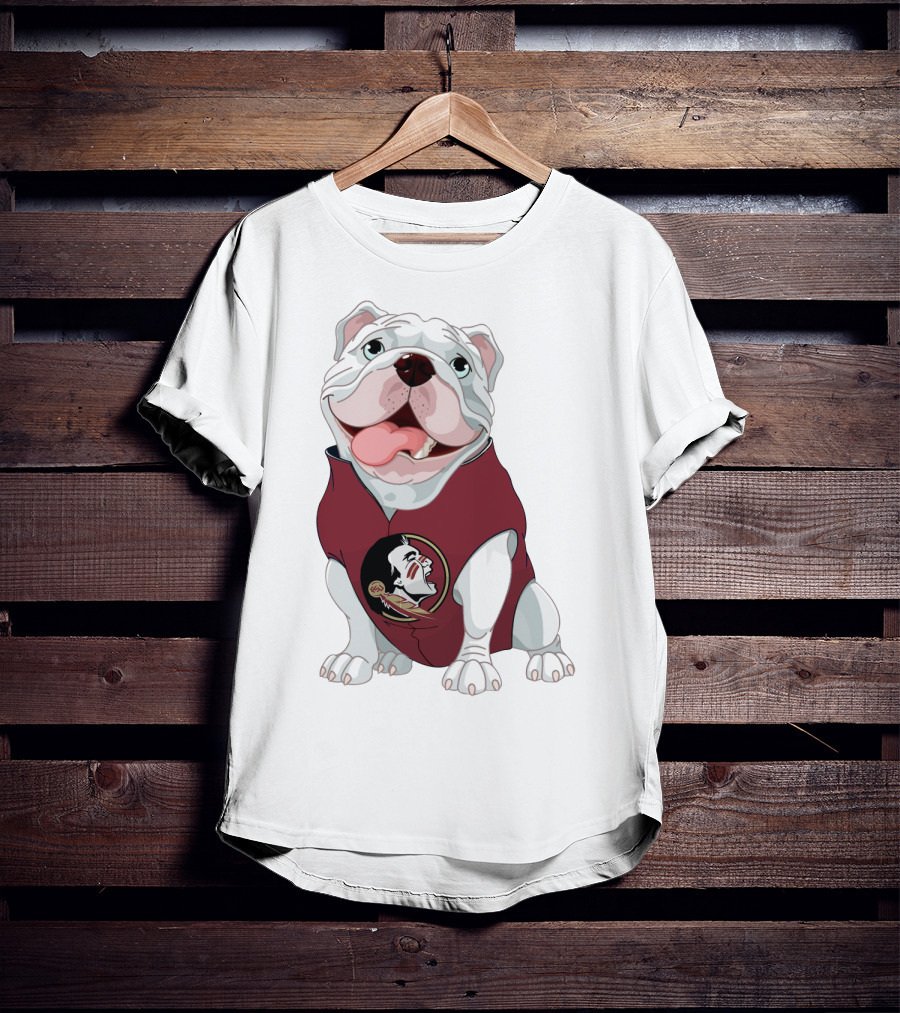 Florida State Seminoles Bulldog Mascot Wearing Team T-Shirt