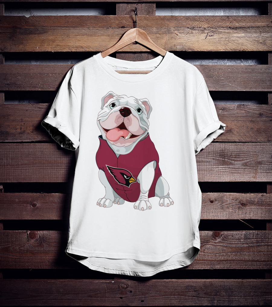 Arizona Cardinals Bulldog In Team Jersey T-Shirt