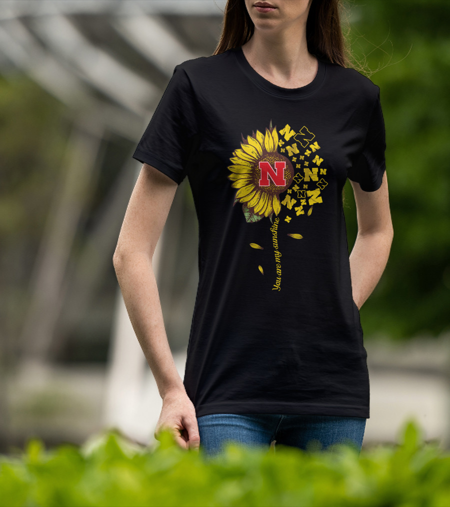 Nebraska Cornhuskers Ncaa Sunflower N Logo You Are My Sunshine T-Shirt