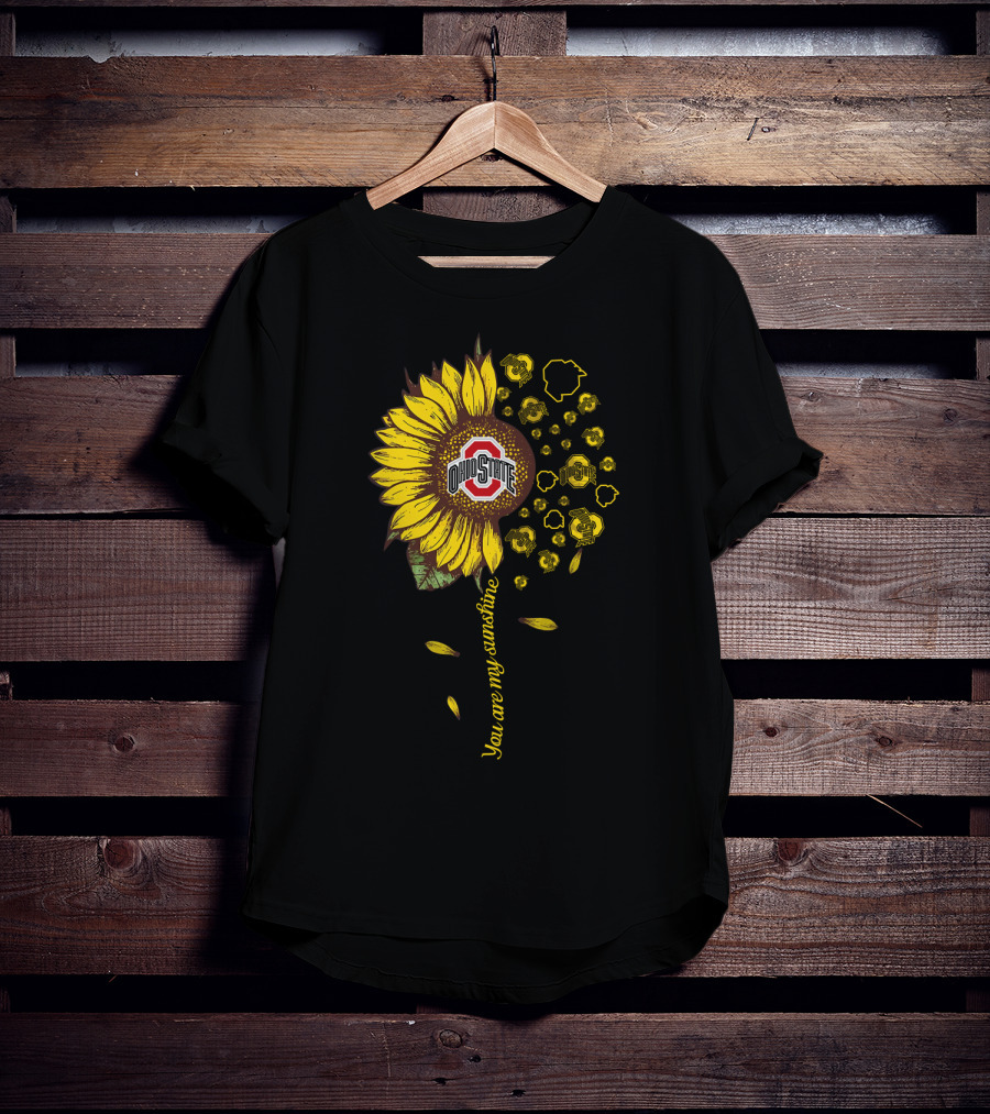 Ohio State Sunflower You Are My Sunshine Ncaa Osb T-Shirt