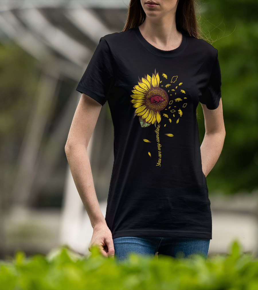 Ncaa Arkansas Razorbacks Sunflower You Are My Sunshine T-Shirt