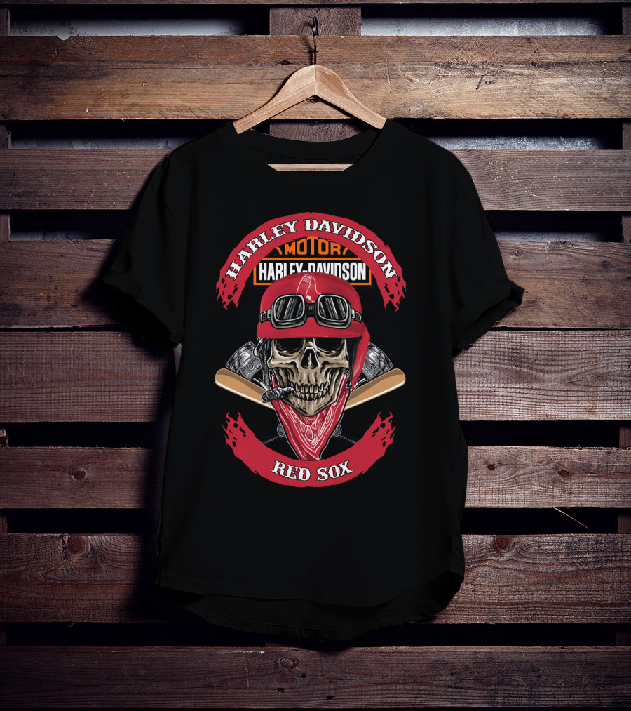 Harley Davidson Red Sox Motor Mlb Brs 96 T-Shirt