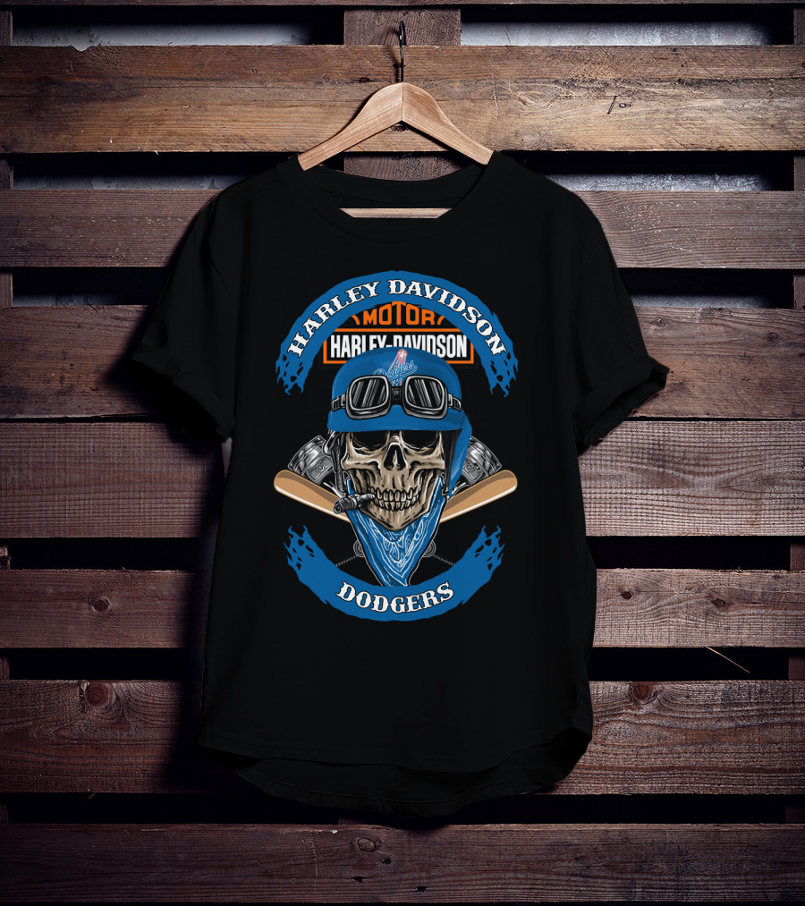 Harley Davidson Motorcyles Dodgers 96 Mlb Lad T-Shirt