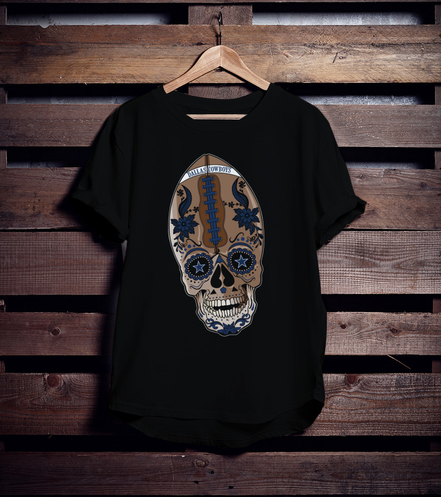 Dallas Cowboys Football Skull T-Shirt