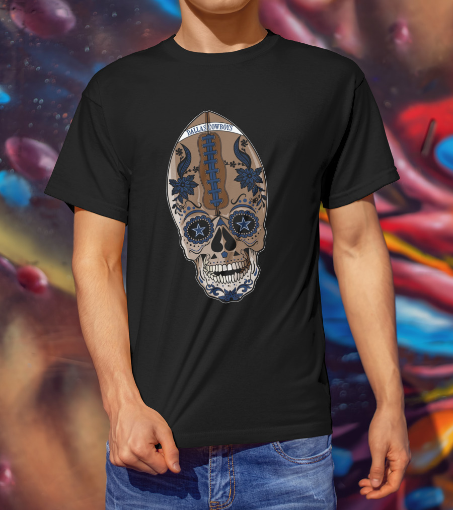 Dallas Cowboys Football Skull T-Shirt